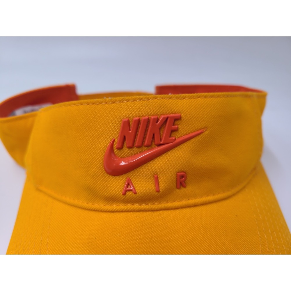 Nike Air Sun Golf Visor Adjustable Hat Cap Polyester Swoosh Dad Men Women Orange - Picture 5 of 16